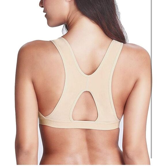 YIANNA Womens Post-Surgery Front Closure Brassiere Sports Bra, YA83288-Beige-M - Picture 2 of 8